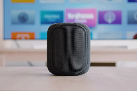 Smart speaker on a table