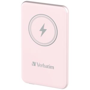 Verbatim Charge 'n' Go Magnetic Wireless Power Bank 5000mAh Pink