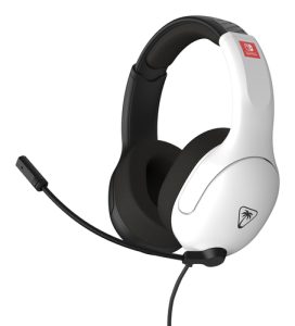 Turtle Beach Airlite Fit Black and White Wired Gaming Headset with Flip-to-Mute Mic, Over-Ear Premium Comfort and 40mm Speakers. Officially Licensed for