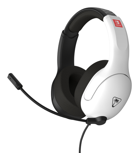 Turtle Beach Airlite Fit Black and White Wired Gaming Headset with Flip-to-Mute Mic, Over-Ear Premium Comfort and 40mm Speakers. Officially Licensed for