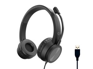 Conceptronic POLONA05B Stereo USB Headset, Noise Cancelling Microphone