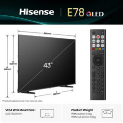 Hisense 43E78QTUK television