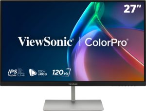Viewsonic 27" 120Hz 2K QHD Pantone Validated 100% sRGB & Factory Calibrated Monitor with 90W USB-C