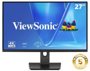 Viewsonic 27” 4K UHD USB-C Monitor with Dual Speakers