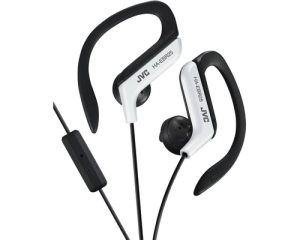 JVC HA-EBR25-W-E Ear clip headphones for sport with remote & mic