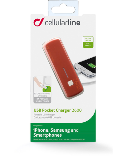 Cellularline USB Pocket Charger 2600 - Universal