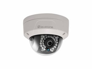 LevelOne GEMINI Fixed Dome IP Network Camera, 4-Megapixel, Vandalproof, 802.3af PoE, IR LEDs, Indoor/Outdoor