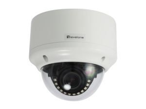 LevelOne HUBBLE Zoom Dome IP Network Camera, H.265, 3-Megapixel, 802.3af PoE, 4.3X Optical Zoom, two-way audio, IR LEDs, Indoor/Outdoor, Vandalproof