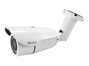LevelOne HUBBLE Zoom IP Network Camera, H.265, 3-Megapixel, 4.3X Optical Zoom, 802.3af PoE, IR LEDs, Indoor/Outdoor, Vandalproof, two-way audio