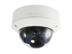 LevelOne GEMINI Zoom Dome IP Network Camera, 4-Megapixel, H.265, IR LEDs, 802.3af PoE, 4.3X Optical Zoom