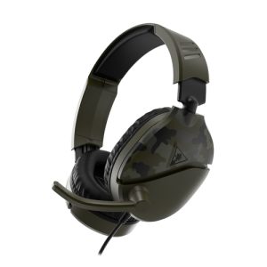 Turtle Beach Recon 70 Camo Green Wired Multiplatform Gaming Headset for PS5, PS4, Xbox Series X or S, Xbox One and Mobile with 3.5mm Wired Connection, Fl