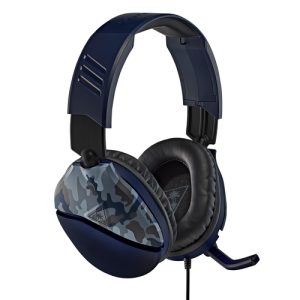 Turtle Beach Recon 70 Camo Blue Wired Multiplatform Gaming Headset for PS5, PS4, Xbox Series X or S, Xbox One and Mobile with 3.5mm Wired Connection, Fli