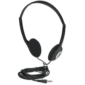 Manhattan Stereo On-Ear Headphones (3.5mm), Adjustable Split Headband, Foam Earpads, Speaker 80W max, Standard 3.5mm stereo jack/plug for audio output