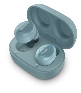 Philips TAT2205 Wireless Bluetooth Earphones with Charging Case - Blue