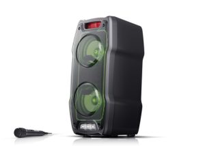 Sharp PS-929 180W Portable Party Speaker with TWS, Bluetooth, Aux & Microphone - Black