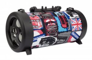 Manhattan London Bluetooth Speaker, Decent Sound Output (3W), 3 hour Playback time, FM Radio, Range 10m, microSD card reader (32GB), Aux 3.5mm connect