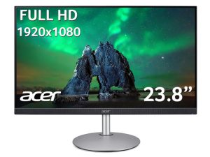 Acer CB242Ysmiprx 23.8 inch FHD Monitor (IPS Panel, FreeSync, 75Hz, 1ms, HDR 10, Height Adjustable Stand, DP, HDMI, VGA, Silver/Black)