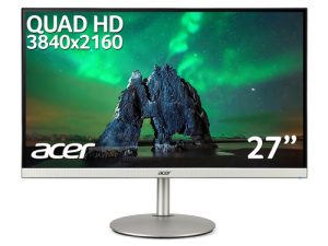 Acer CB282Ksmiiprx 28 inch UHD Monitor (IPS Panel, FreeSync, 60Hz, 4ms, HDR 10, Height Adjustable Stand, DP, HDMI, Silver/Black)