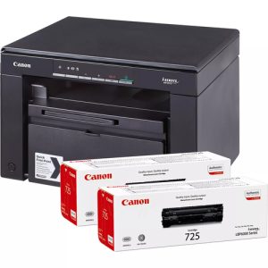 Canon MF3010 3-in-1 Mono Laser Printer + 2 Black Toner Cartridges