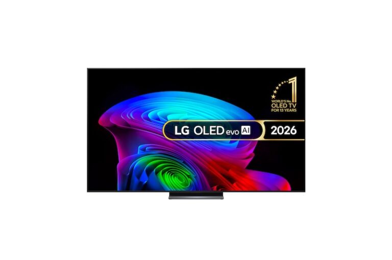 Front view of 83 inch LG OLED evo AI C6 4K Smart TV 2026 OLED83C6ELB