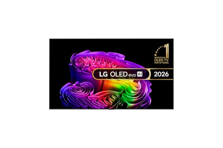 Front view of 83 inch LG OLED evo AI G6 4K Smart TV 2026 OLED83G64LW