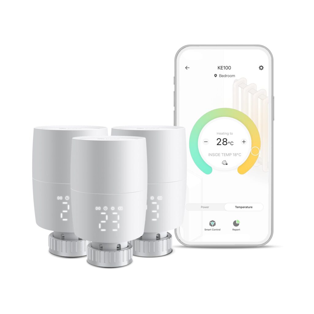 TP-Link Kasa Smart Thermostatic Radiator Valve Add-on, Supports Kasa App, KE100 Triple Pack