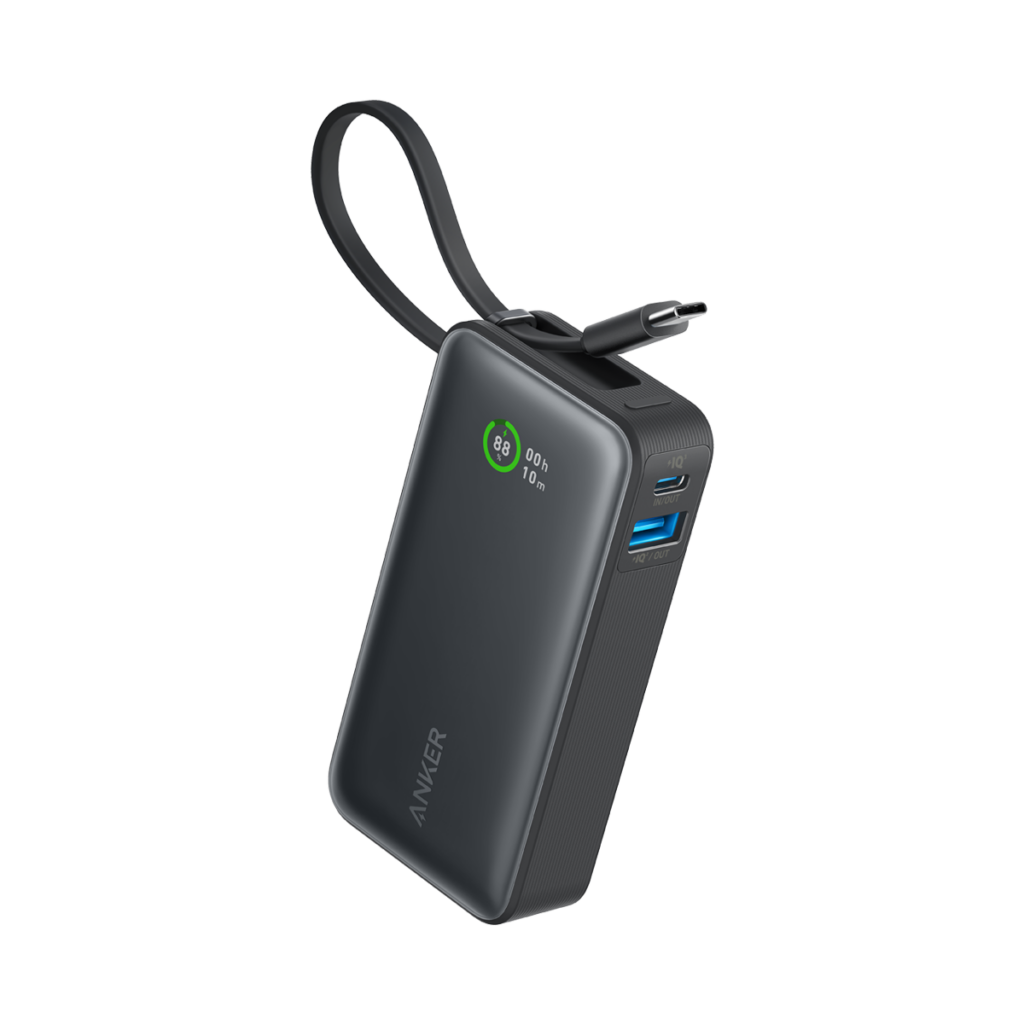 Anker Nano Power Bank (10000mAh, 30W, Built-In USB-C Cable)
