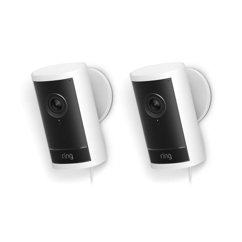 Ring 2-Pack Outdoor Camera 4K Pro Plug-In (White)
