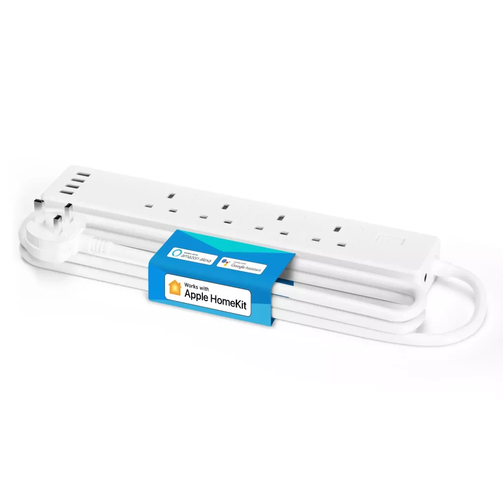 Meross MSS425F UK four-socket power strip HomeKit