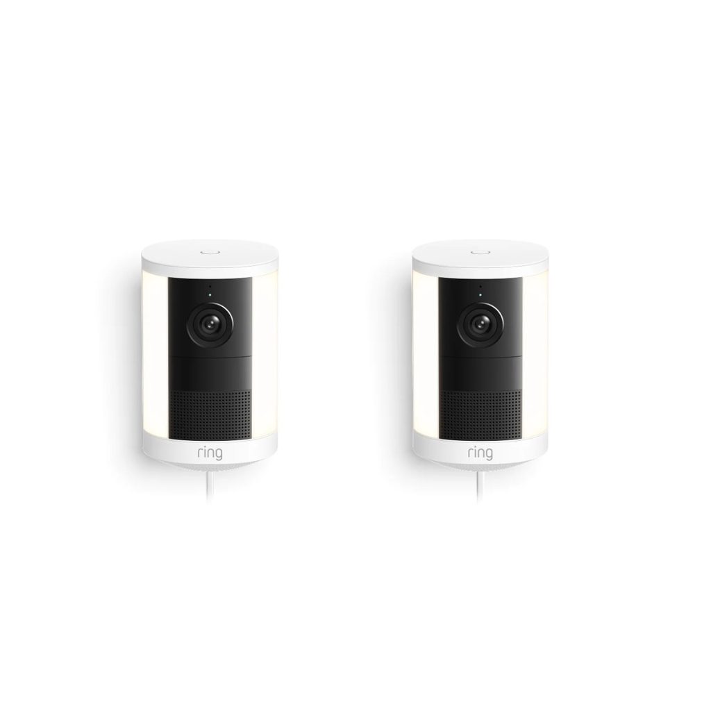 Ring 2-Pack Spotlight Camera 2K Plug-In (White)