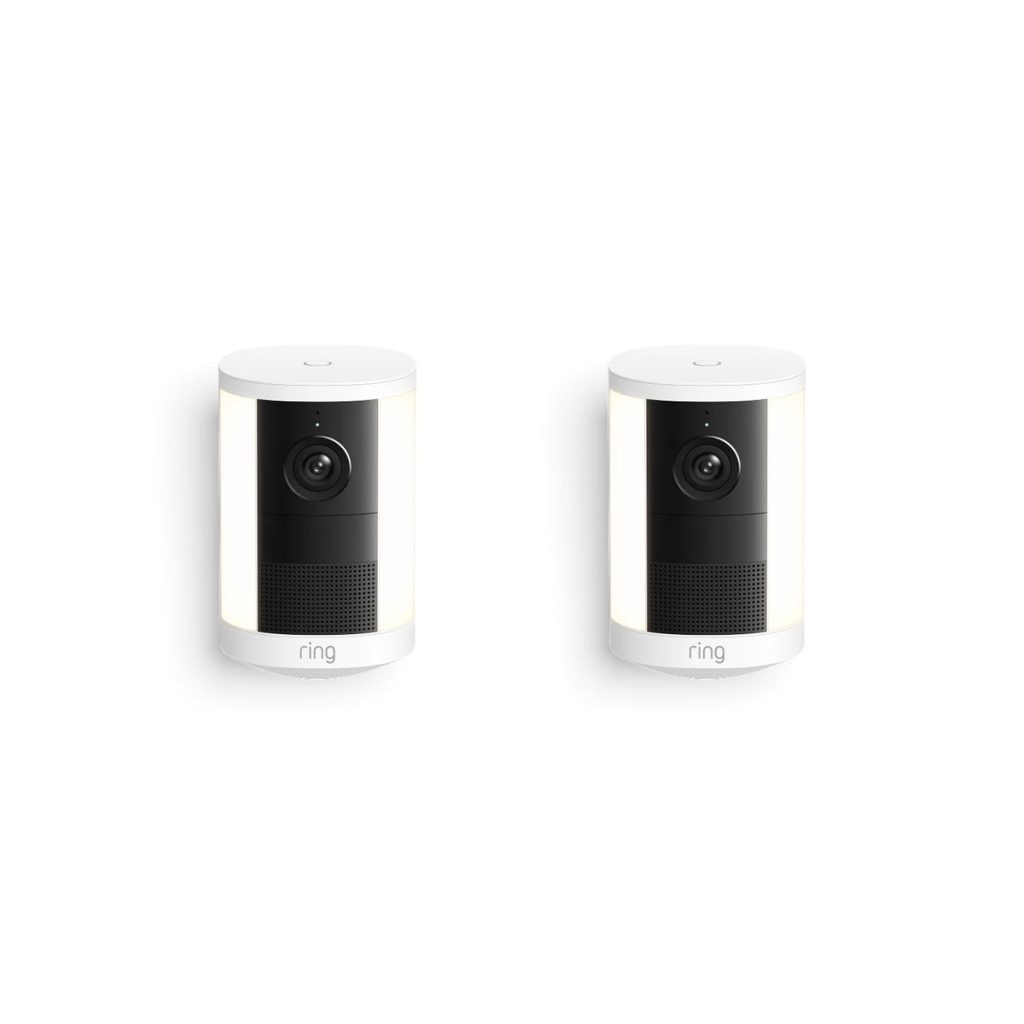 Ring 2-Pack Spotlight Camera 2K Battery (White)