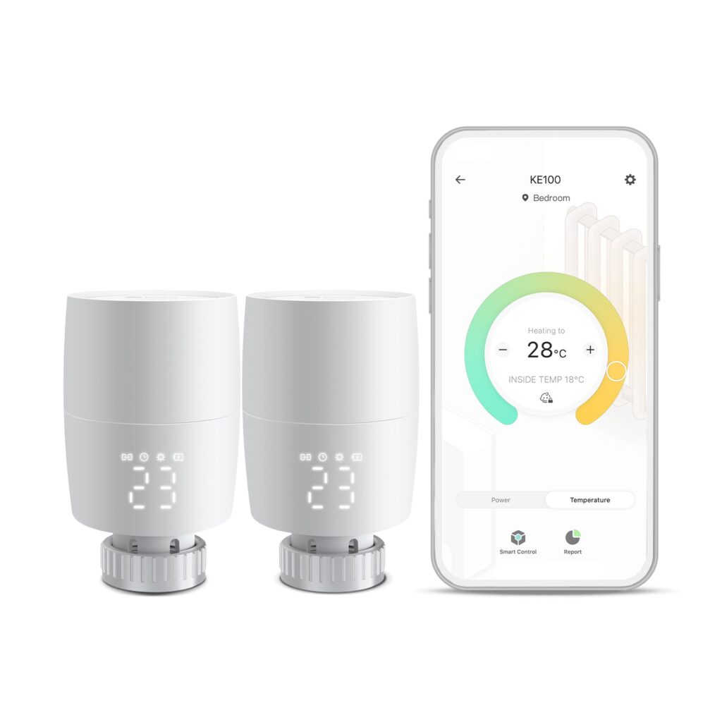 TP-Link Kasa Smart Thermostatic Radiator Valve Add-on, Supports Kasa App, KE100 Twin Pack